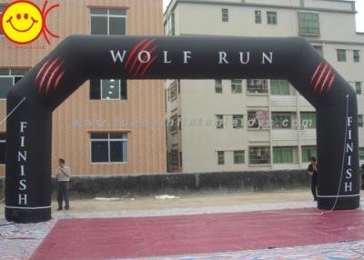 China Angle Custom Black inflatable entrance arch Permanent Banner For Events for sale