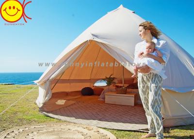 China Comfortable Outdoor Canvas Bell Tent 100% Waterproof Cotton Camping Tent for sale