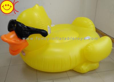 China GAME Derby Duck Inflatable Swimming Pool Floats With Cup Holders / Handles for sale