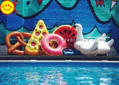 China Pink / Brown Adult PVC Inflatable Swimming Ring For Donut Float Summer Water Sport for sale