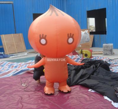 China Attractive Orange Onion Advertising funny inflatable costumes for kids for sale