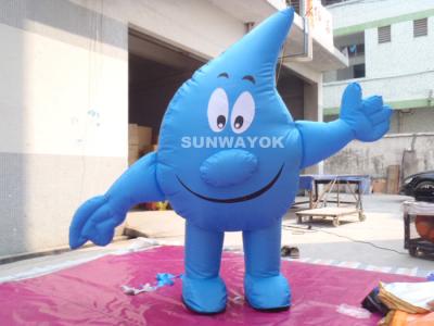 China Water Drop Advertising Costumes , Light Weight inflatable mascot suit for sale