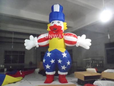 China De grappige Clown die Opblaasbare Mascottekostuums voor Tentoonstelling adverteren toont Te koop