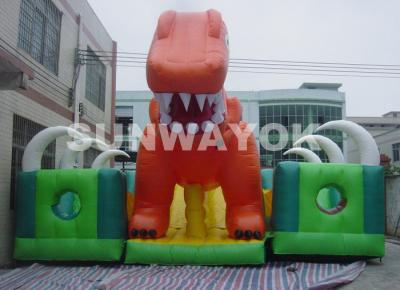 China Kids Inflatable Fun City With Giant Blow Up Slide For Inflatable Theme Park for sale