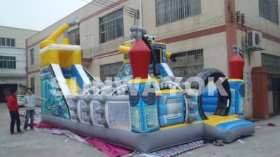 China Digital Printed Robot Inflatable Fun City / Giant Inflatable Toy For Promotion for sale