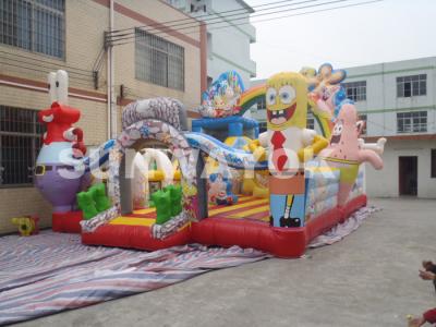 China Het kleurrijke van het de pretpark van Spongebo Opblaasbare van combouitsmijters geteerde zeildoek van pvc 18Oz Te koop