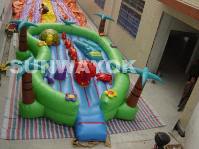 China Giant commercial Inflatable Fun City Jungle , cartoon inflatable play park For Kids for sale