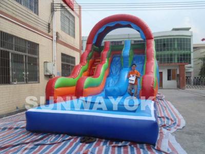 China Durable 18Oz PVC tarpaulin inflatable pool water slide rental , CE / UL for sale