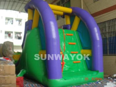 China Custom 0.55 mm PVC / plato TM Inflatable Water Slide With Climber for aqua park for sale