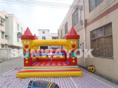 China 4.5 x 4.5 x 3.2M plato TM Happy clown kids inflatable bouncer With Digital Printing for sale