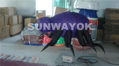 China Purple Spider Holiday Inflatables , halloween giant inflatable spider for sale