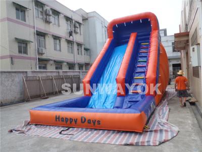 China Exciting inflatable Interactive Games water slide with pool For Adults / Kids for sale