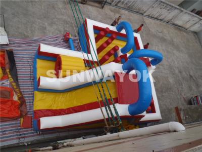 China Well tailed Flame Retardant PVC Tarpaulin Outdoor Blow Up Obstacle Course With CE / UL for sale