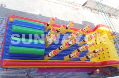 China Rent Huge backyard SpongeBob tunnel Inflatable Obstacle Course for sale