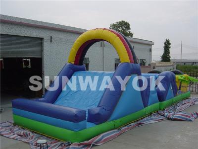 China Kids Large Inflatable Obstacle Course For Backyard With 12M X 3.7M X 4.5M for sale