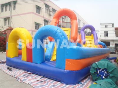 China Rent Channel Slides Blow Up Obstacle Course For Children Park Games for sale