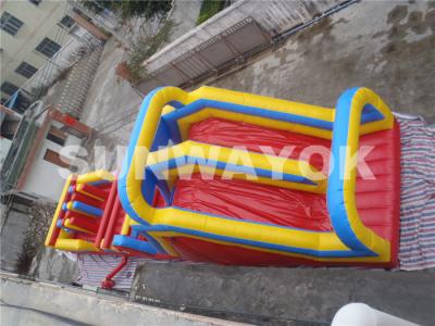 China Attractive Inflatable Outdoor Obstacle Course With jumping slide For Children for sale