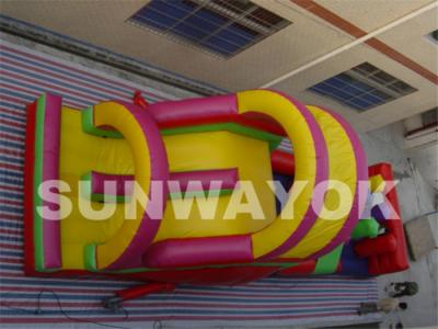 China Outside Safety Commercial Inflatable Obstacle Course With Durable PVC for sale