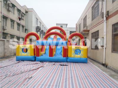 China Double And Quadruple Stitched Inflatable Obstacle Course For Children for sale