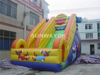 China Huge Commercial kids Inflatable Slide With Fire Proof Plato TM for sale