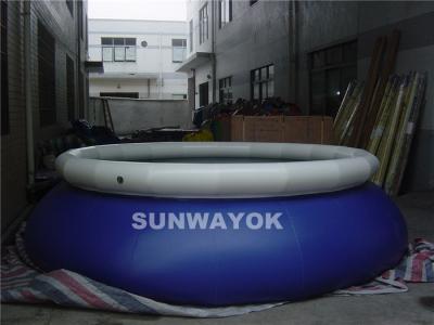 China Swiming Blue Inflatable Round Pools White Cover Water Proof  Pvc Tarpaulin CE for sale