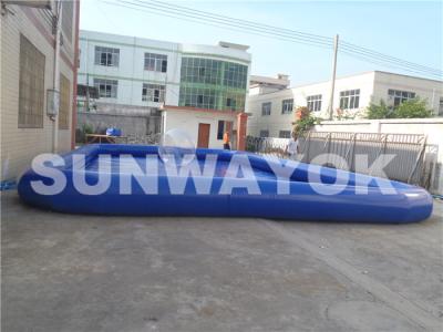 China Airtight Inflatable Portable Swimming Pools Dark Blue  With Pump Fire-retardant for sale