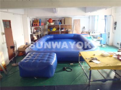 China OEM Double Stitching Air Tight Inflatable Swimming Pools With Platform Summer for sale