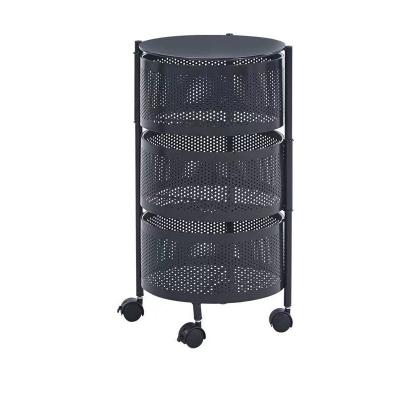 China 4-Layer Multi-Layer Seasoning Rack Rack Kitchen Storage Multifunctional Rotating Seasoning Shelf for sale
