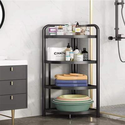 China Living Room Non-Perforated Household Multi-Function Kitchen and Bathroom Unit Terrace Storage Interlocked Rack for sale