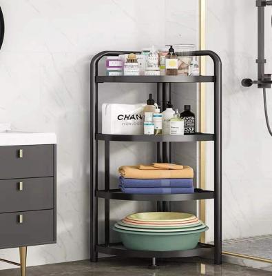 China Stocked 4 Layers Decorative Storage Shelving Kitchen Corner Storage Organizer Rolls Available for sale