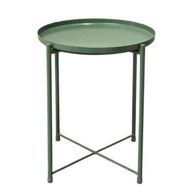 China Nordic Multi Minimalist Yellow Multi Side Table Bed Green Round Color Stable Iron Metal Side Table Modern Living Room Furniture for sale