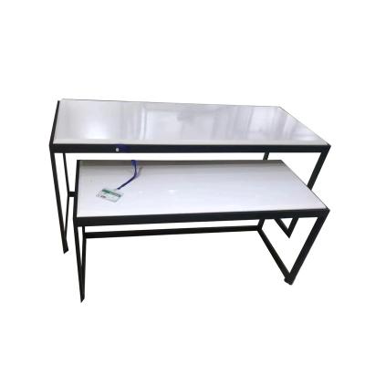 China Wholesale Custom Minimalist Factory Clothing Store Double-Layer Display Rack for sale