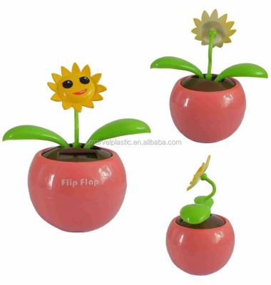 China Eco Friendly ABS Flip Up Solar Fin Toy Maker Flower for sale