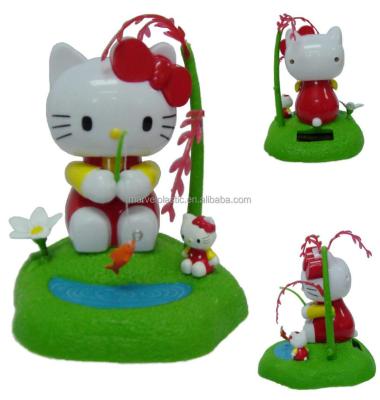 China Eco-Friendly Cartoon Animal Toy ABS Figure Solar Moving Parts Home Decoration for sale