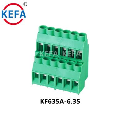 China PA66 KEFA KF635A-6.35 300V 30A Screw terminal terminal block terminal screw terminal block pitch 6.35mm for sale