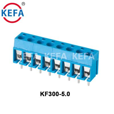 China PA66plastic screw terminal block adapter end stop KEFA 5.0mm KF300-5.0 PA66 terminal block splitter for sale