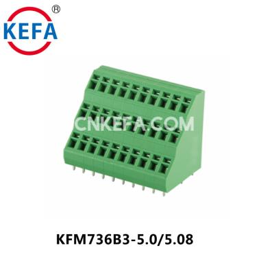 China 2021 Wholesale PA66plastic KFM736B3-5.0/5.08 Factory Spring Terminal Block PCB Terminal for sale