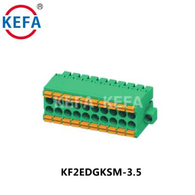 China PA66plastic terminal block plug-in terminal block KF2EDGKSM-3.5 300V 8A China for sale