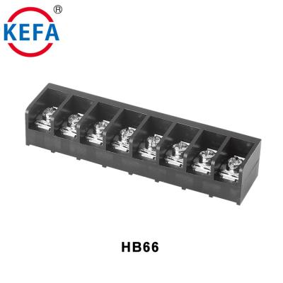 China PA66plastic KEFA hot sale product HB66-11.11 11mm black fence terminal block fence terminal block for sale