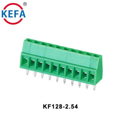 China PA66plastic Kf128-2.54 2.54mm Female Low Voltage Block Connectors PCB Terminal Block Pitch Terminal Block for sale