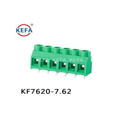 China PA66plastic KEFA KF7620-7.62mm Pa66 green pcb small size terminal block connector for sale