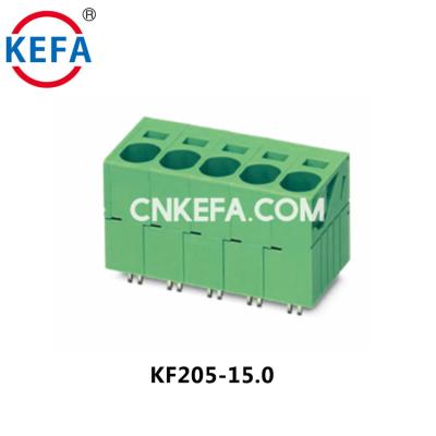 China Good selling PA66plastic KEFA KF205-15.0 TB the PCB terminal spring PCB electrical terminal block for sale