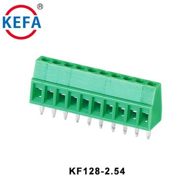 China PA66 KEFA KF128-2.54 2.54mm PCB Wire Small Size Quick Connect PCB Spring Type TB for sale