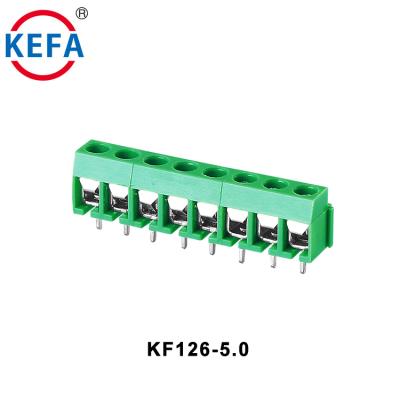 China Brass KEFA KF126 - 5.0mm 5mm 5mm 5mm Launch Factory Supply PCB Terminal Block Terminal Block Wire for sale