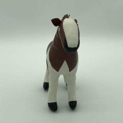 China 2021 Super Soft Hot Sell Realistic Red White Soft Stuffed Horse Realistic Stuffed Animal Toy for sale