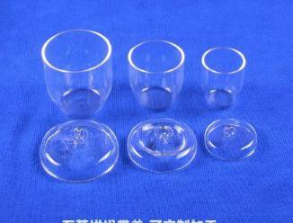 China Customized transparent glass quartz crucible  capacity 10ml 20ml 30ml 50ml 100ml 120ml fused silica glass crucible for sale