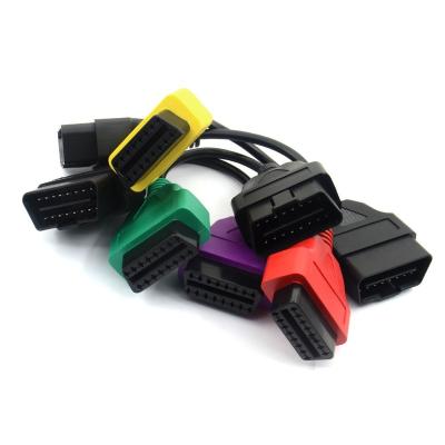 China 4Pcs/Set Every Kinds Car OBD Connector For Fiat ECU Scan Adapter Connector 16pin OBD2 16pin Cable OBD Cable For Alpha Romeo Three Color (Fiat 4 Pieces Set) for sale