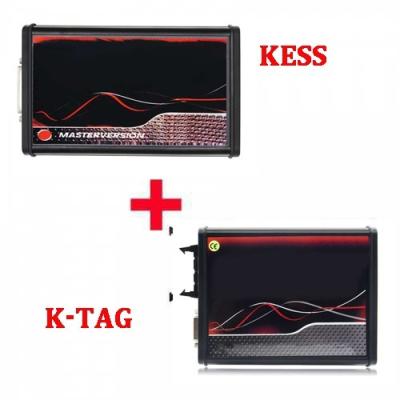 China Multi-Car Brands Newest Kess Master 5.017 EU Red PCB No Token Limit ECU K-Tag V7.020 OBD2 Programming Manager Tuning Kit for sale