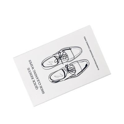 China 10Pcs Premium Mens Cleaning Leather Shoes Sneakers Quick Clean Wet Cloth Cotton White Shoe Cleaning Damp Cloths for sale