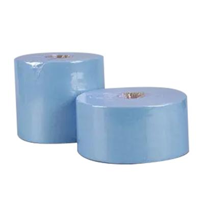 China ODM Viable OEM Industrial Paper Rolls Mopping Machine Cleaning Oil Resistant Absorbent Nonwoven Wipes Blue Industrial Paper Roll for sale